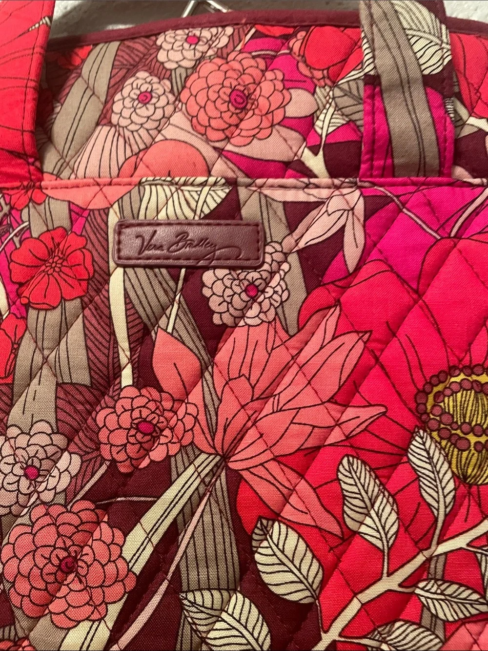 Vera Bradley Red Pink Floral Hanging Organizer traveling